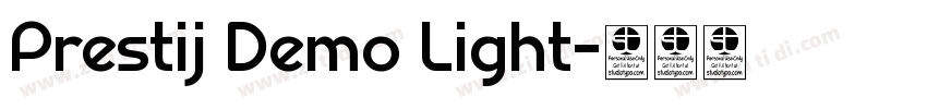 Prestij Demo Light字体转换